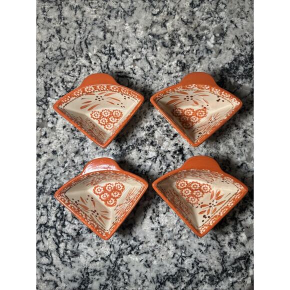 Temptations Old World Orange 6 oz. Triangle Ramekins - Set of 4 - Picture 6 of 8